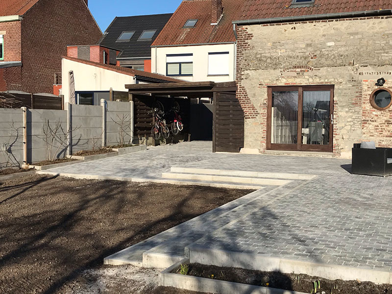 15_Pavage_allee_jardin_entree_DBA_Parcs_et_Jardins_Andy_Debacker_Cloture_Terrassement_Abattage_Elagage_Jardins_Belgique_hainaut_leuze_Tournai_mons